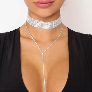 Multilayer Crystal Choker Necklace